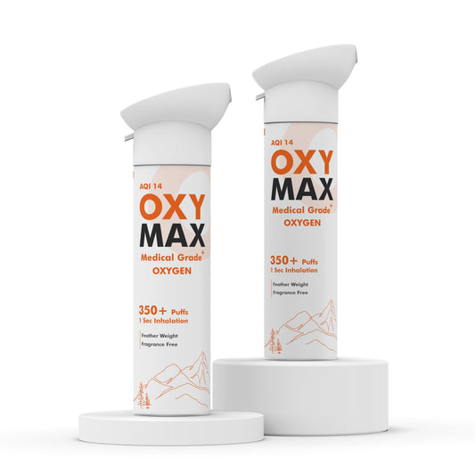 AQI14 OXY MAX 99% Oxygen For Lung Support (Pack of 2)